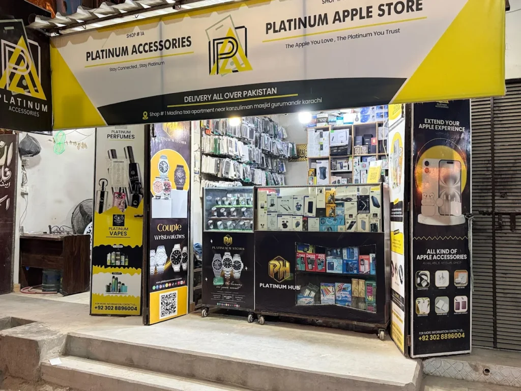 Cell phone accessory store in Karachi, Pakistan